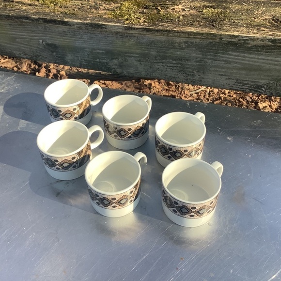 Set 6 Bohemian Aztec Southwestern Coffee Tea Mugs - Picture 4 of 6